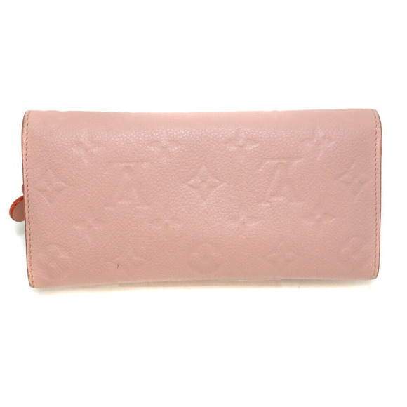Louis Vuitton Flower Long Wallet Pink Emily Portefeuille Empreinte Orange - Picture 1 of 12